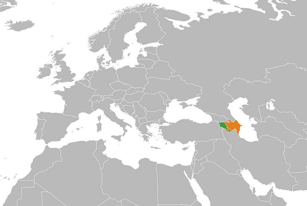 Mappa Azerbaigian Europa