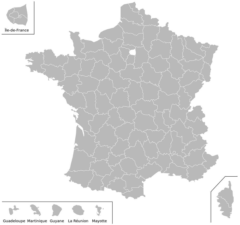 Mappa Francia Dom tom