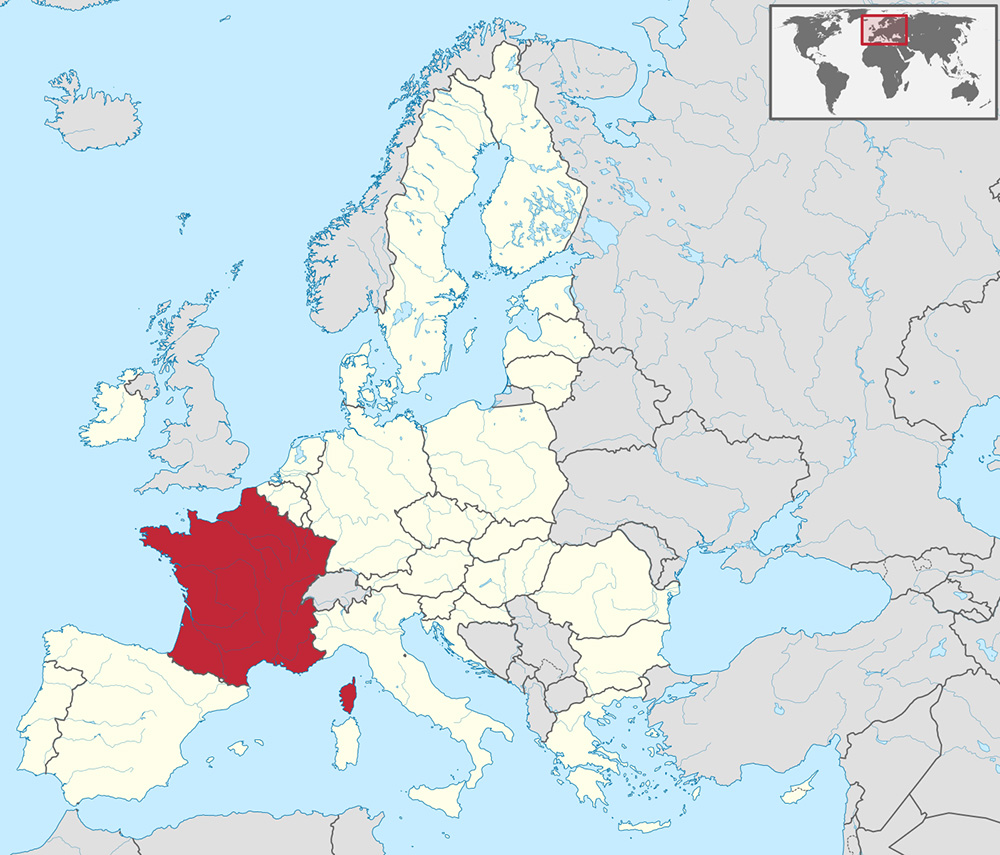 Mappa Francia Europa