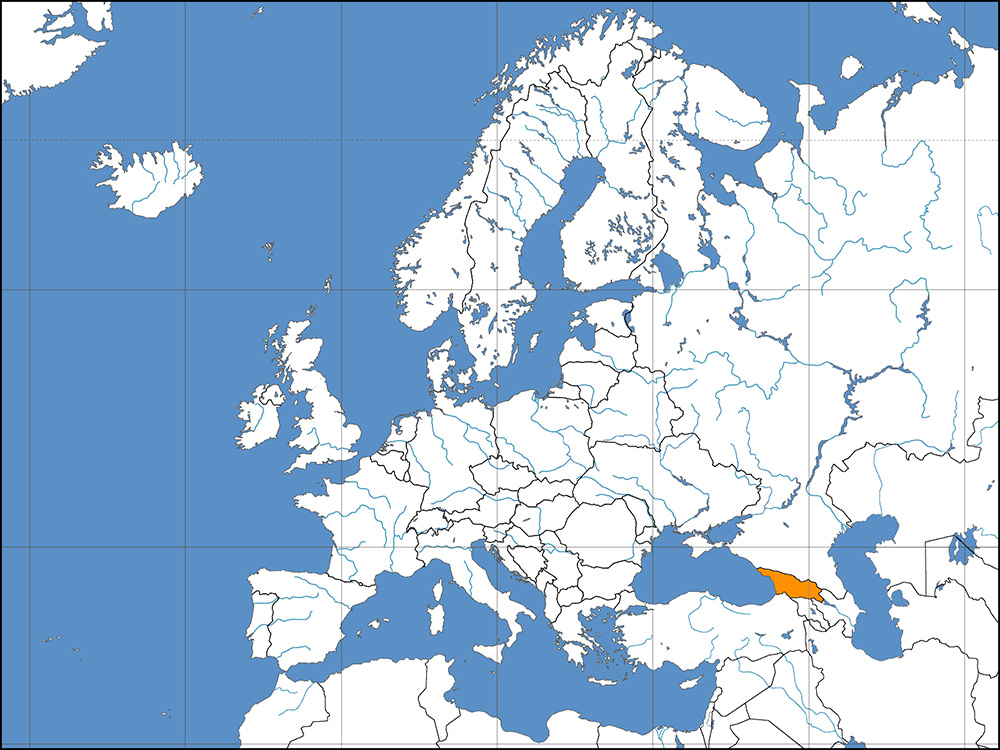 Mappa Georgia Europa