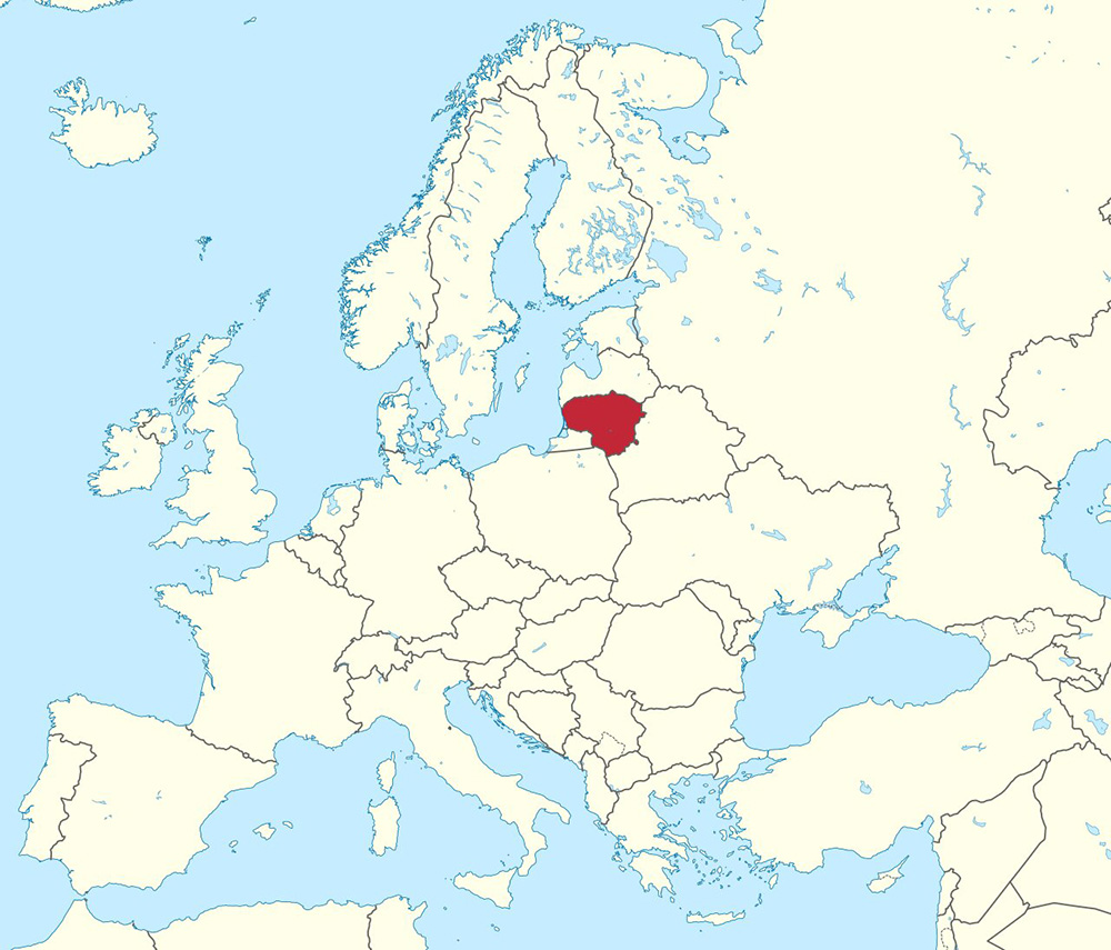 Mappa Lituania Europa