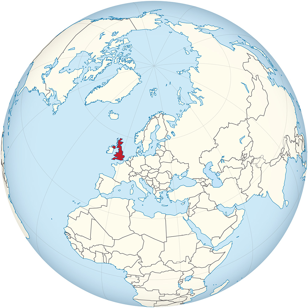 Mappa Regno Unito Mondo