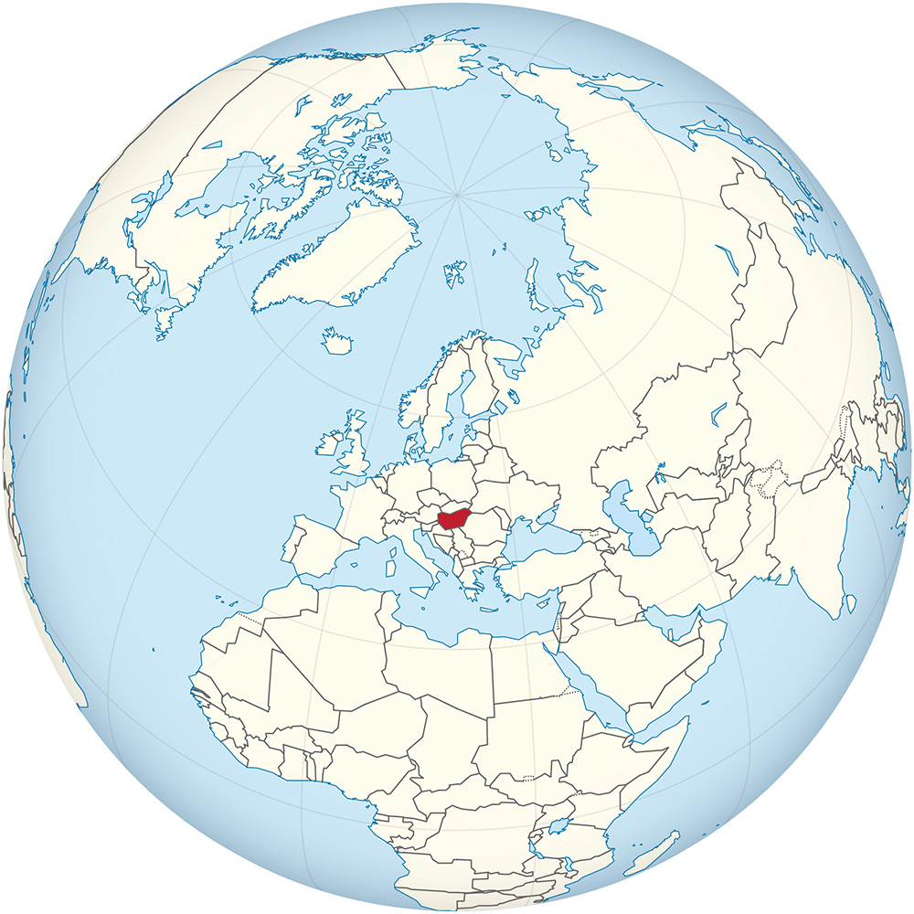 Mappa Ungheria Mondo